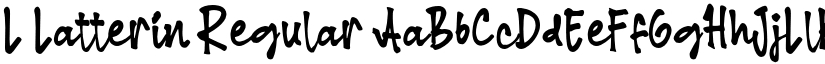 L Latterin Regular font