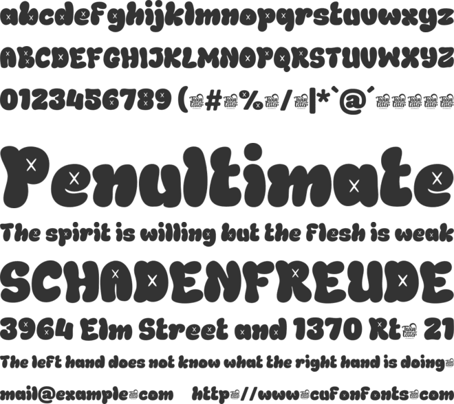 XERULAH Trial font preview