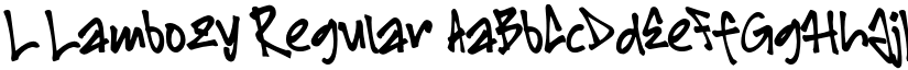 L Lambozy Regular font