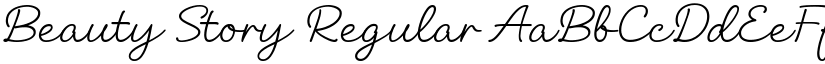 Beauty Story Regular font