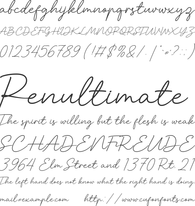 Elontias font preview