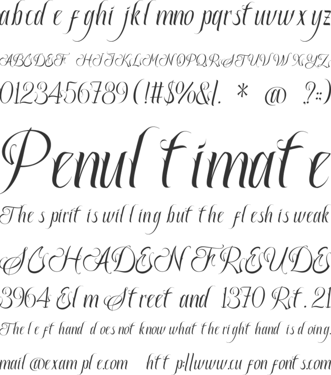 Thousand familia font preview