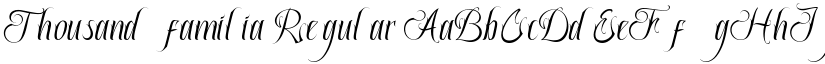 Thousand familia Regular font