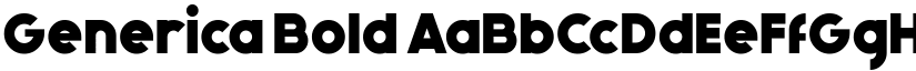 Generica Bold font
