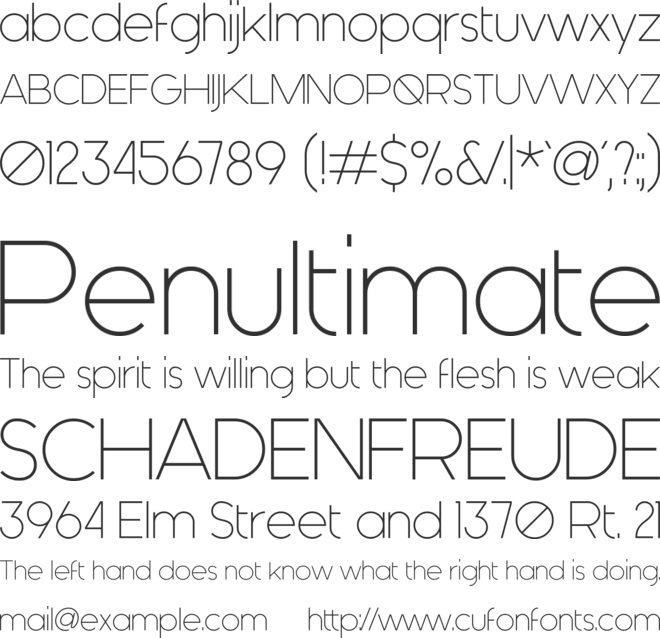 Generica font preview