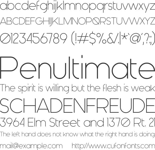 Generica font preview