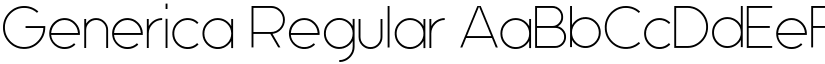 Generica Regular font