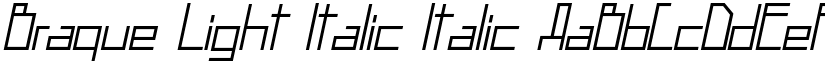 Braque Light Italic Italic font