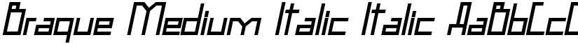 Braque Medium Italic Italic font