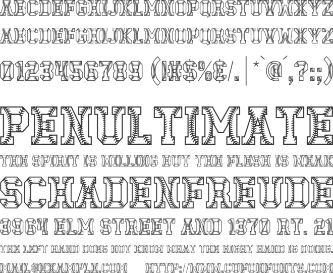 Baseball Club font preview