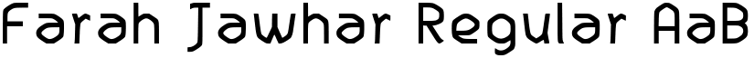 Farah Jawhar Regular font