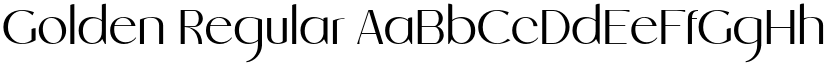 Golden Regular font