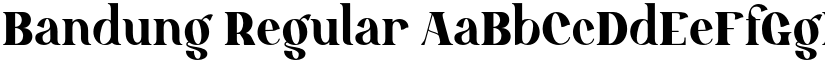 Bandung Regular font