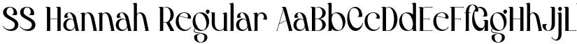 SS Hannah Regular font