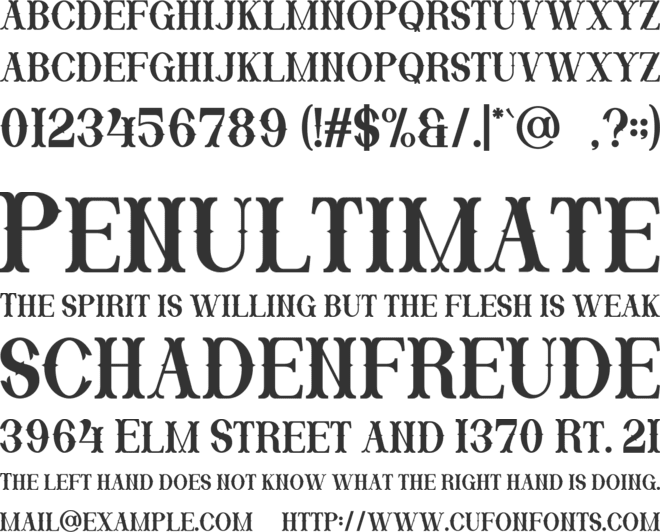 Desert Western font preview