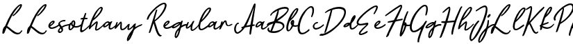 L Lesothany Regular font