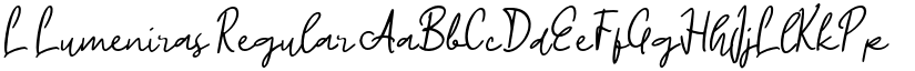 L Lumeniras Regular font