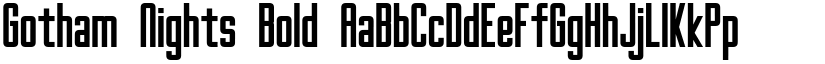 Gotham Nights Bold font