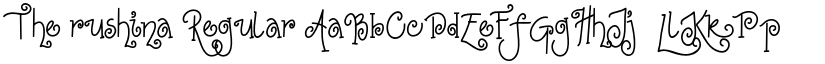 The rushina Regular font