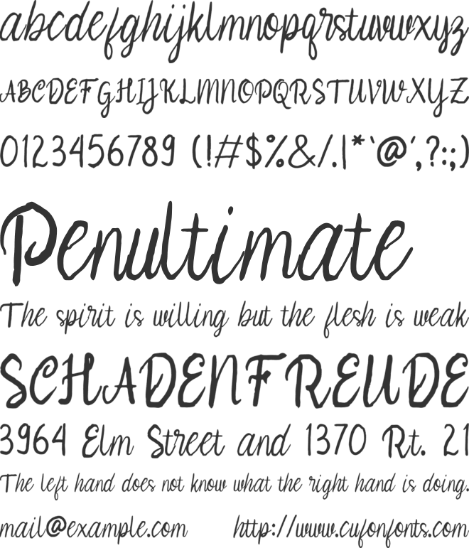 Deteriorat Hand font preview