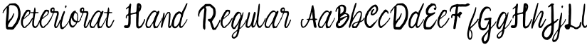 Deteriorat Hand Regular font