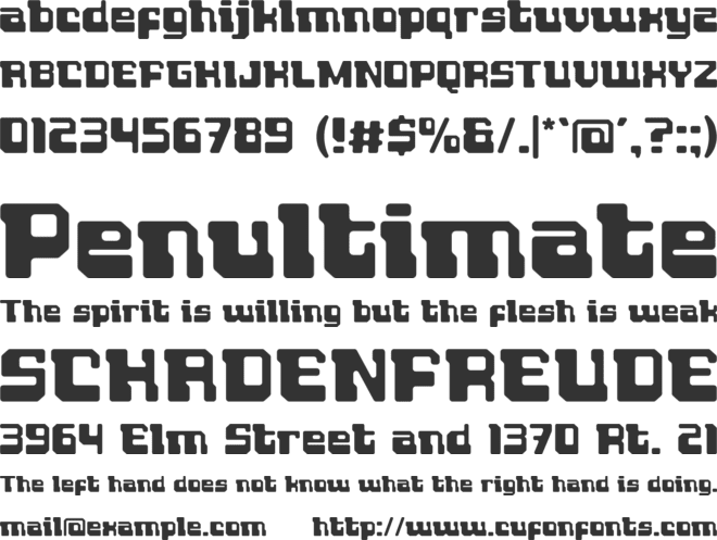 Digibats font preview