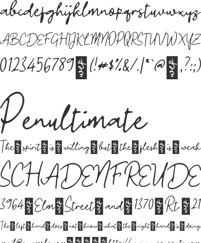 L Lishano font preview