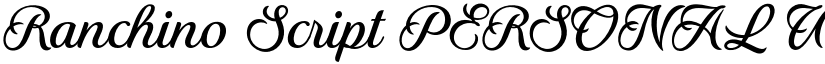 Ranchino Script PERSONAL USE Regular font