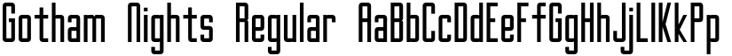 Gotham Nights Regular font