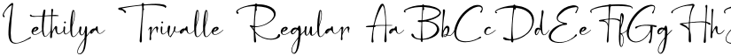 Lethilya Trivalle Regular font