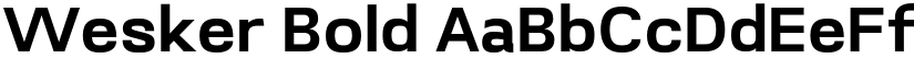 Wesker Bold font