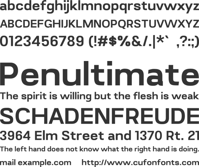 Wesker font preview