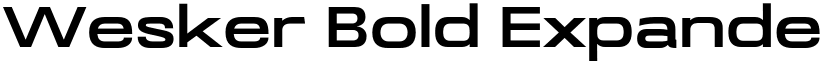 Wesker Bold Expanded font