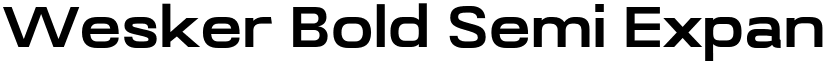 Wesker Bold Semi Expanded font