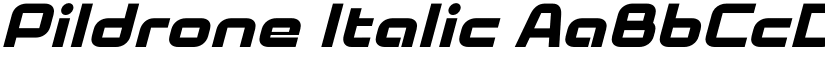 Pildrone Italic font