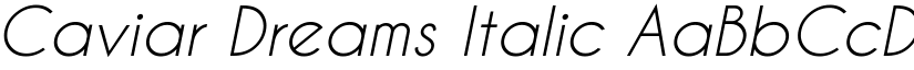 Caviar Dreams Italic font
