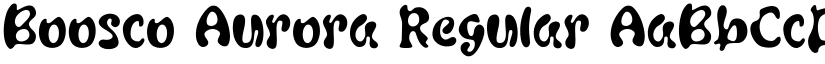 Boosco Aurora Regular font