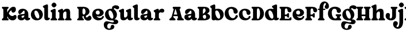Kaolin Regular font
