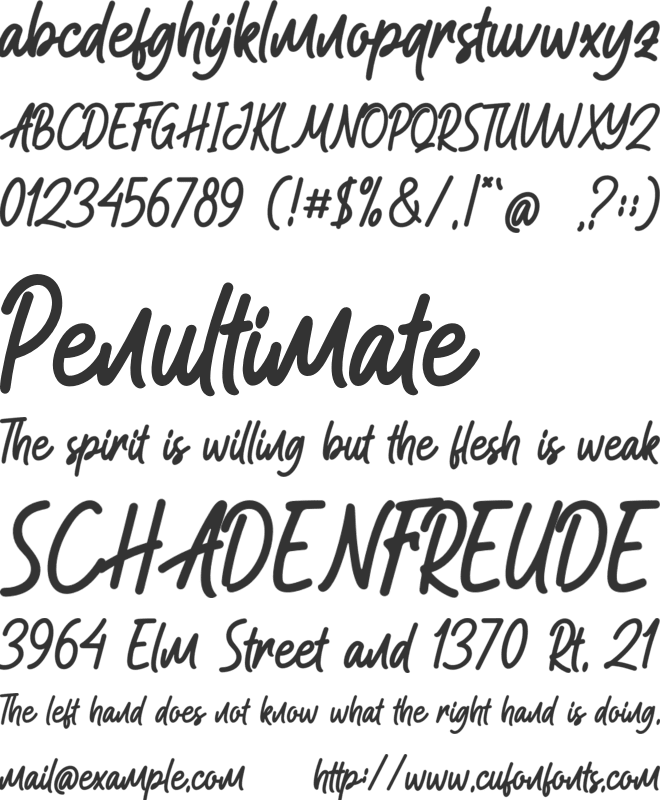 Modellista font preview