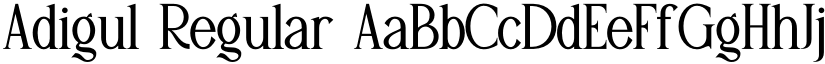 Adigul Regular font