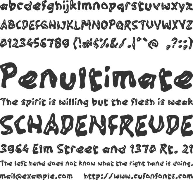 L Lenyah font preview