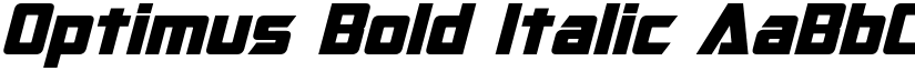 Optimus Bold Italic font
