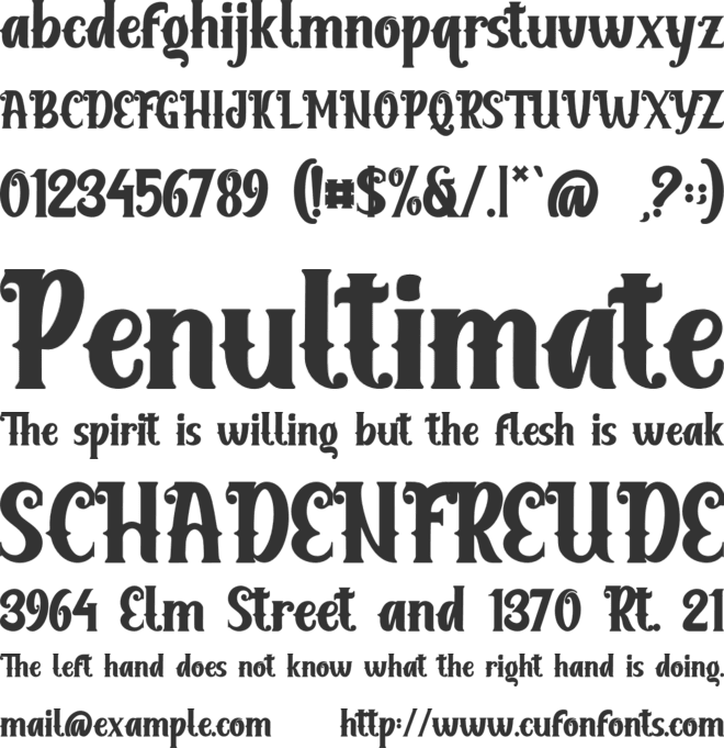 Vintage Voyage font preview