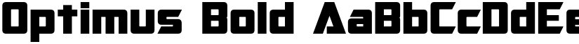 Optimus Bold font
