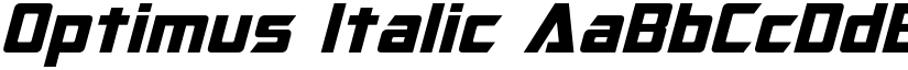 Optimus Italic font