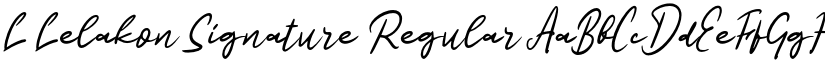 L Lelakon Signature Regular font