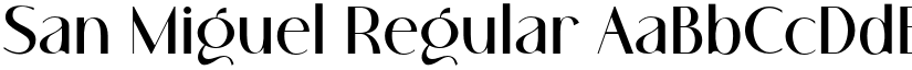 San Miguel Regular font
