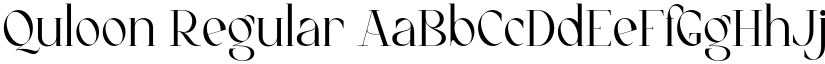 Quloon Regular font