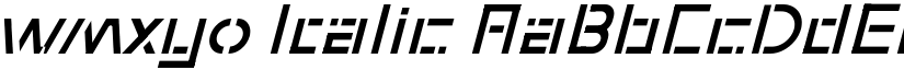 wmxyo Italic font