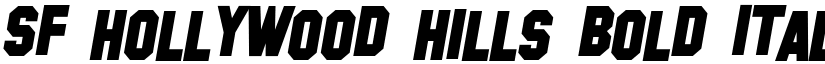 SF Hollywood Hills Bold Italic font